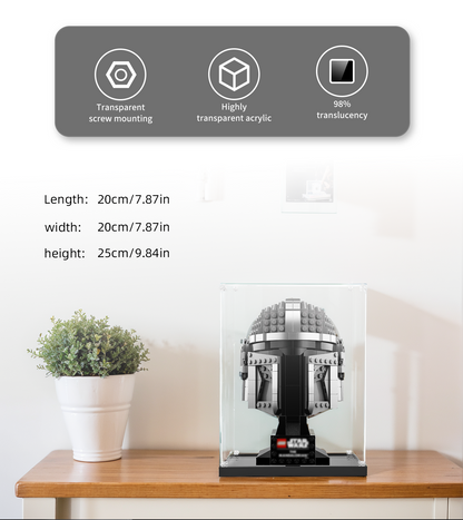 Display case for LEGO The Mandalorian Helmet 75328