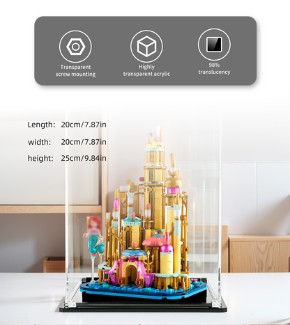 Display case for LEGO Mini Disney Ariel's Castle 40708