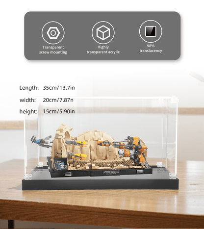 Display case for LEGO Mos Espa Podrace Diorama 75380