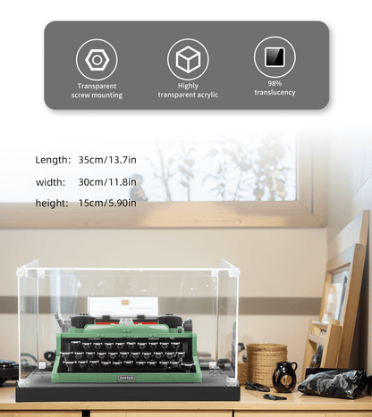 Display Case for Lego Ideas Typewriter 21327