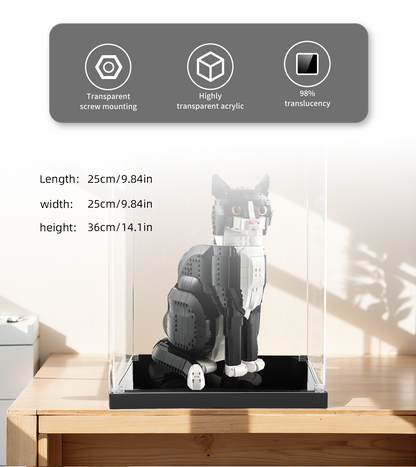 Display case for LEGO Tuxedo Cat 21349