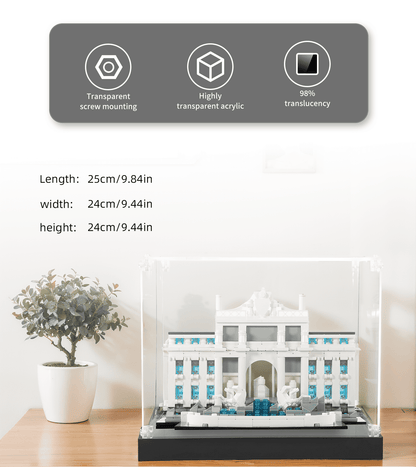 Display case for LEGO Architecture Trevi Fountain Display 21020