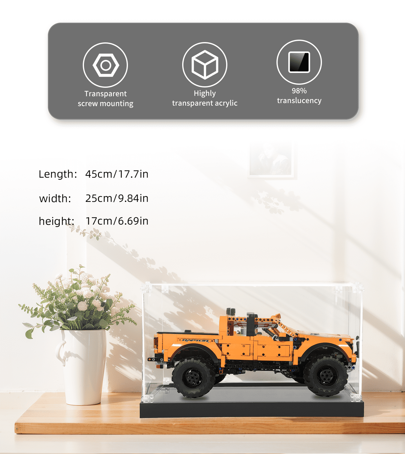 Display Case for lego 42126 Technic™Ford® F-150 Raptor