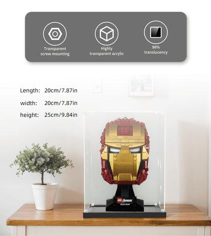 Display Case For LEGO Marvel Iron Man Bust 76165