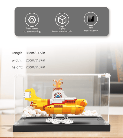 Display Case for Lego The Beatles Yellow Submarine 21306
