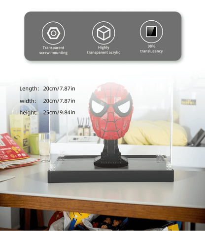 Display Case for Lego Marvel Spider-Man's Mask 76285