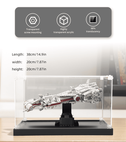 Display case for Star Wars LEGO Tantive IV 75376