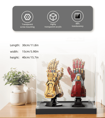 Display Case for Lego Infinity Gauntlet Glove 76191 /76223 Nano Gauntlet