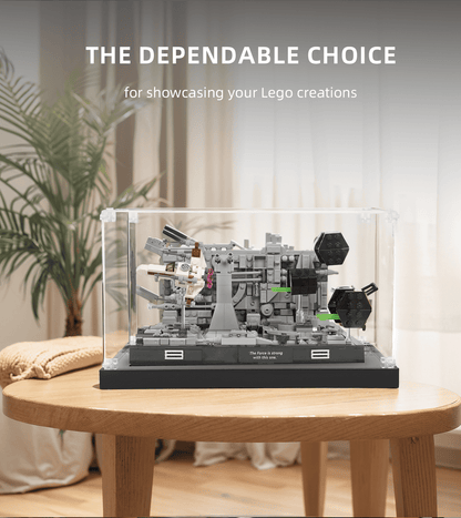 ICUANUTY-Display Case for Lego Star Wars Death Star Trench Run Diorama 75329/Death Star Trash Compactor Diorama 75339