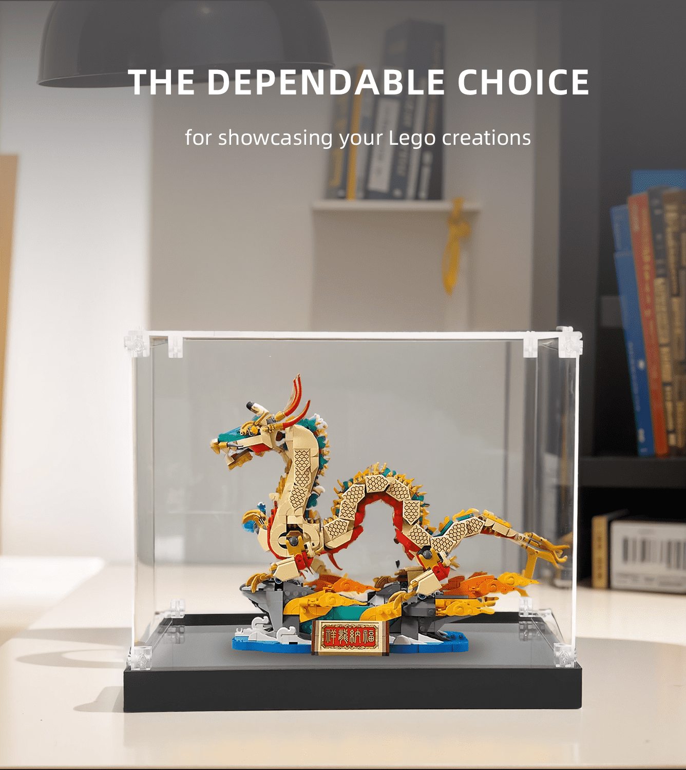 Display Case for Lego Auspicious Dragon 80112