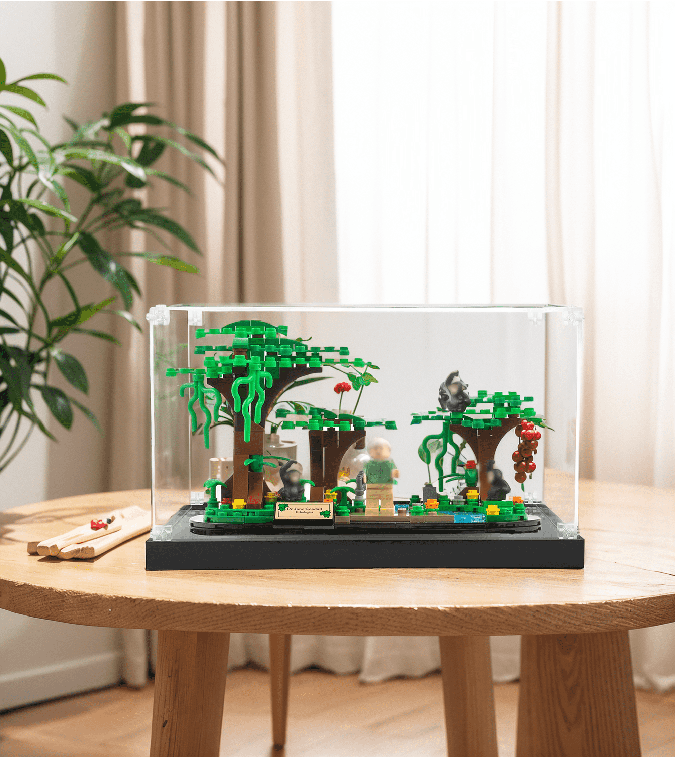 Display case for LEGO Creator Jane Goodall Tribute 40530