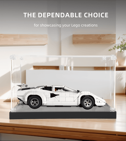 Display case for LEGO Lamborghini Countach 5000 Quattrovalvole 10337 - ICUANUTY