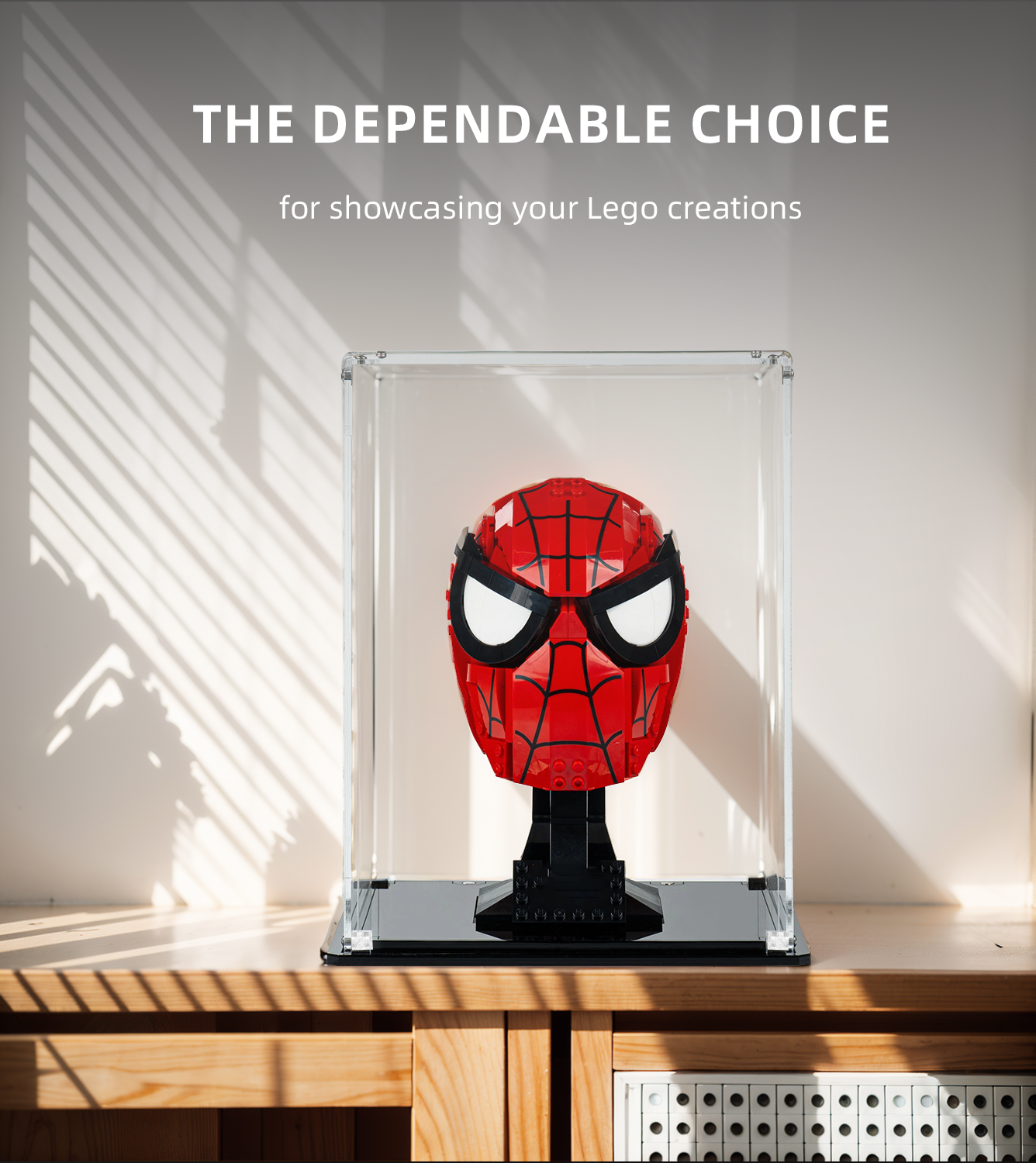 Display Case for Lego Marvel Spider-Man's Mask 76285