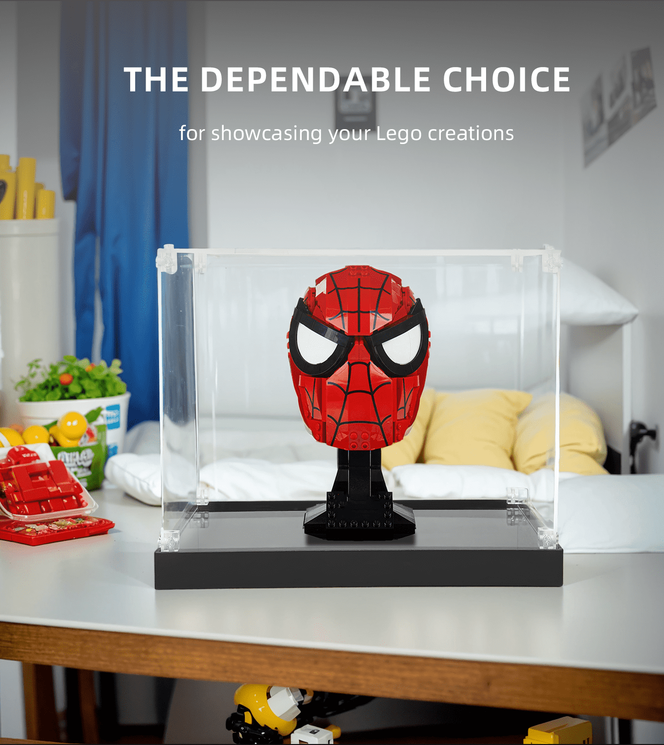 Display Case for Lego Marvel Spider-Man's Mask 76285