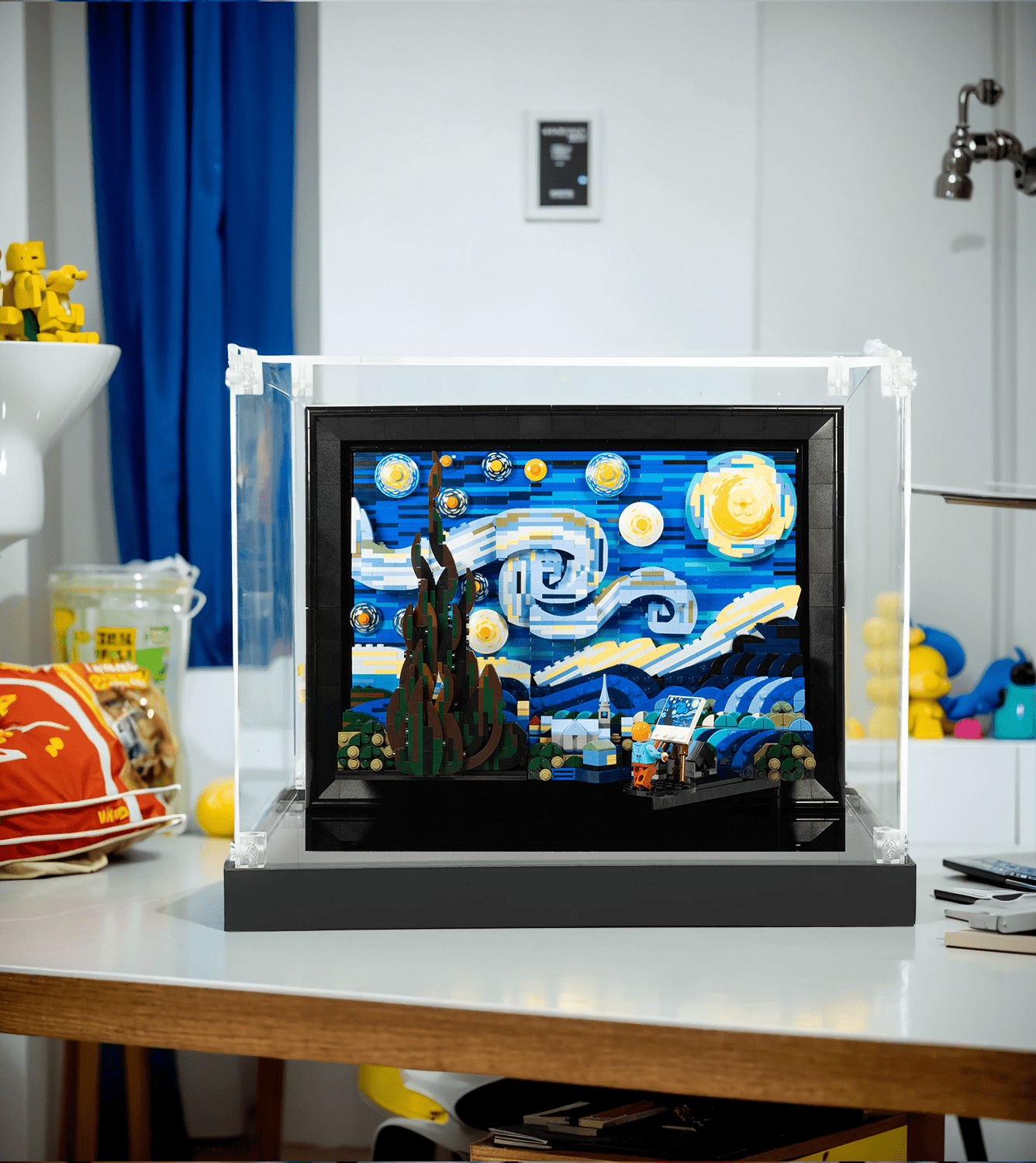 ICUANUTY-Display Case for Lego van Gogh - The Starry Night 21333