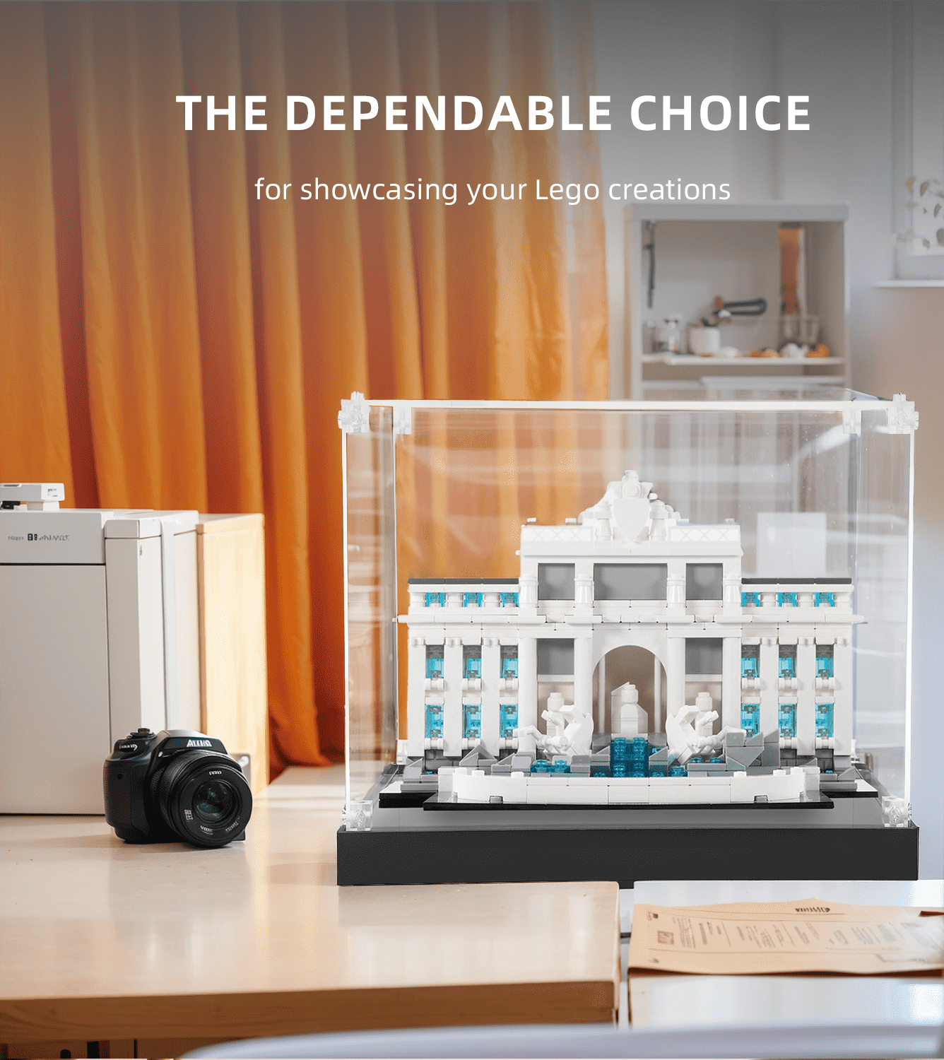 Display case for LEGO Architecture Trevi Fountain Display 21020