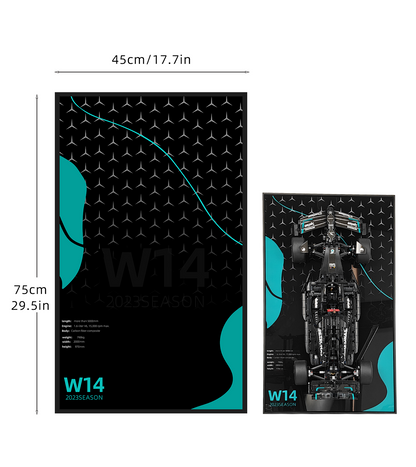 Display Wall Frame for Lego Mercedes-AMG F1 W14 E (42171)