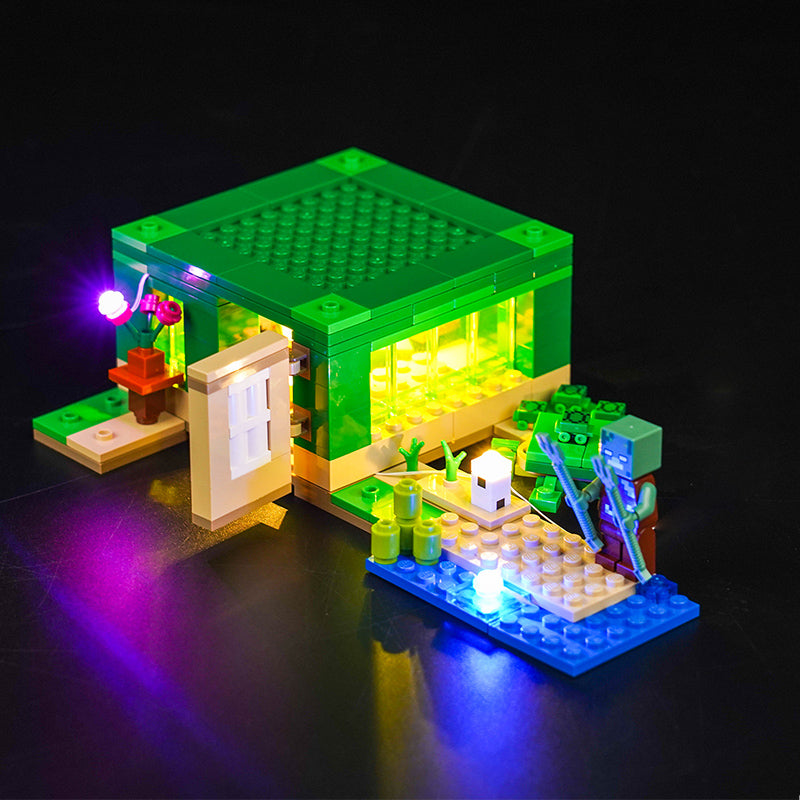 Light kit for Lego Minecraft The Turtle Beach House Construction 21254