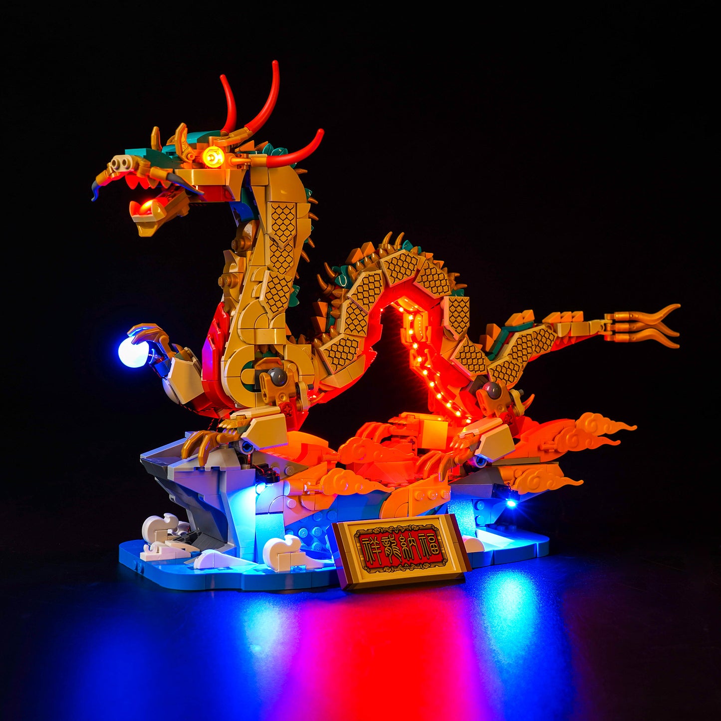 Light kit for Lego Spring Festival Auspicious Dragon Buildable Figure 80112 - ICUANUTY