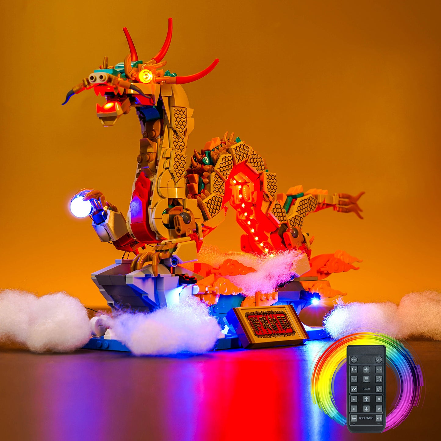 Light kit for Lego Spring Festival Auspicious Dragon Buildable Figure 80112