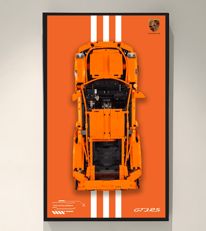 Display Wallboard for LEGO Technic 42056 CAR Porsche 911 GT3 RS