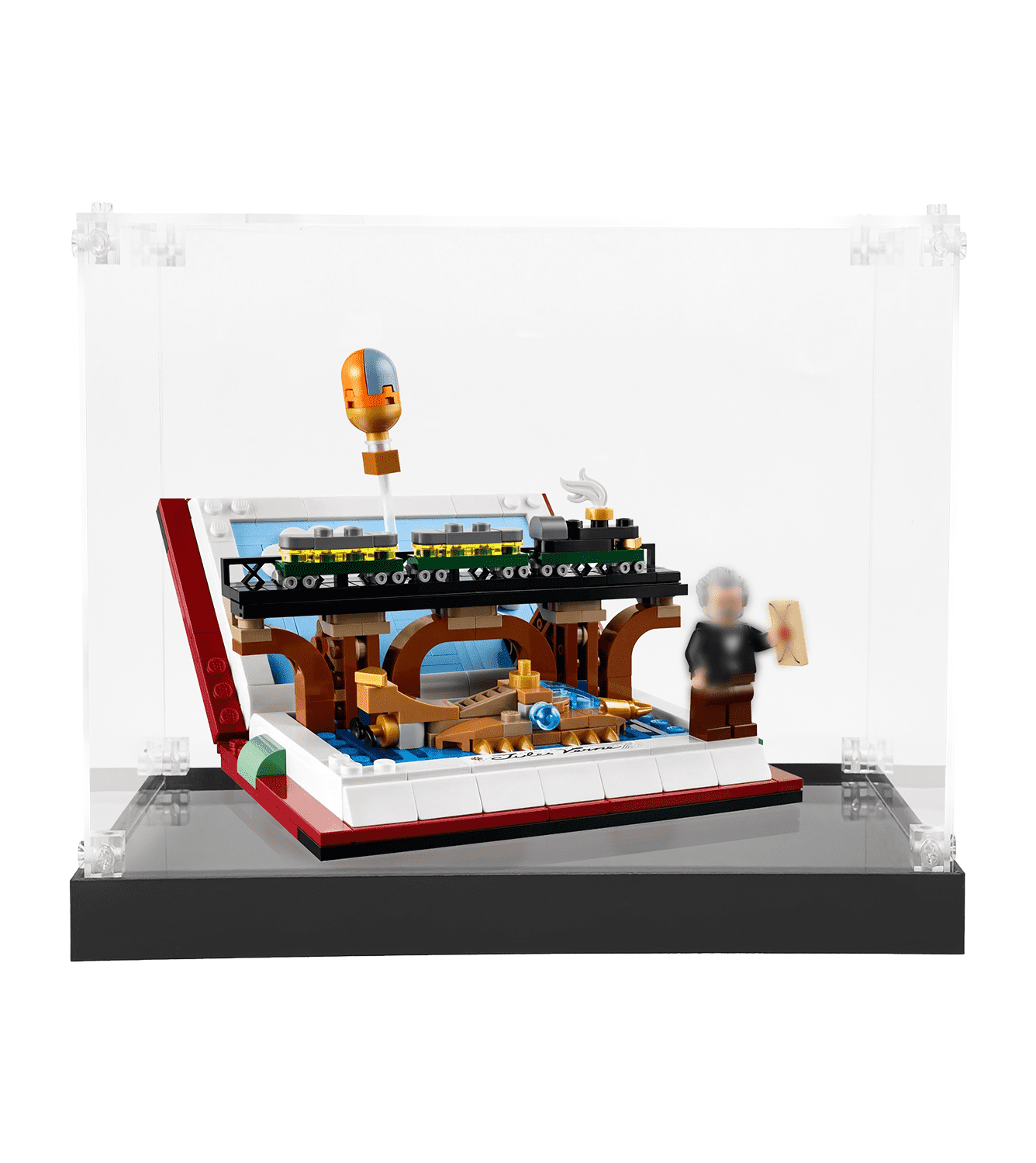 Display case for LEGO Tribute to Jules Verne's Books 40690