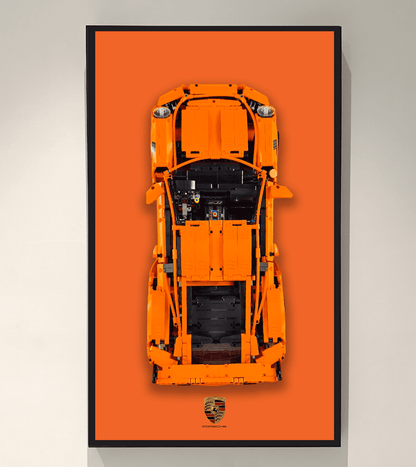 Display Wallboard for LEGO Technic 42056 CAR Porsche 911 GT3 RS