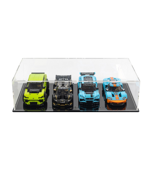 Display Case for lego Speed Champions and 1985（4Pack）