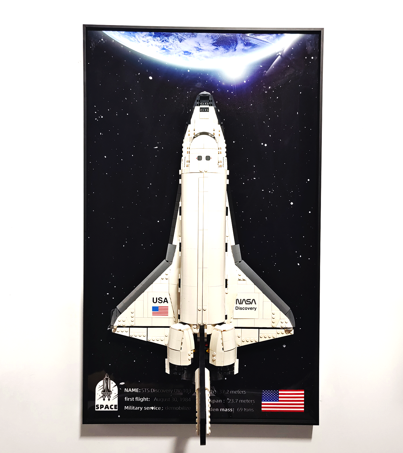 ICUANUTY-Display Wallboard for LEGO® 10283 Icons NASA Space Shuttle ...