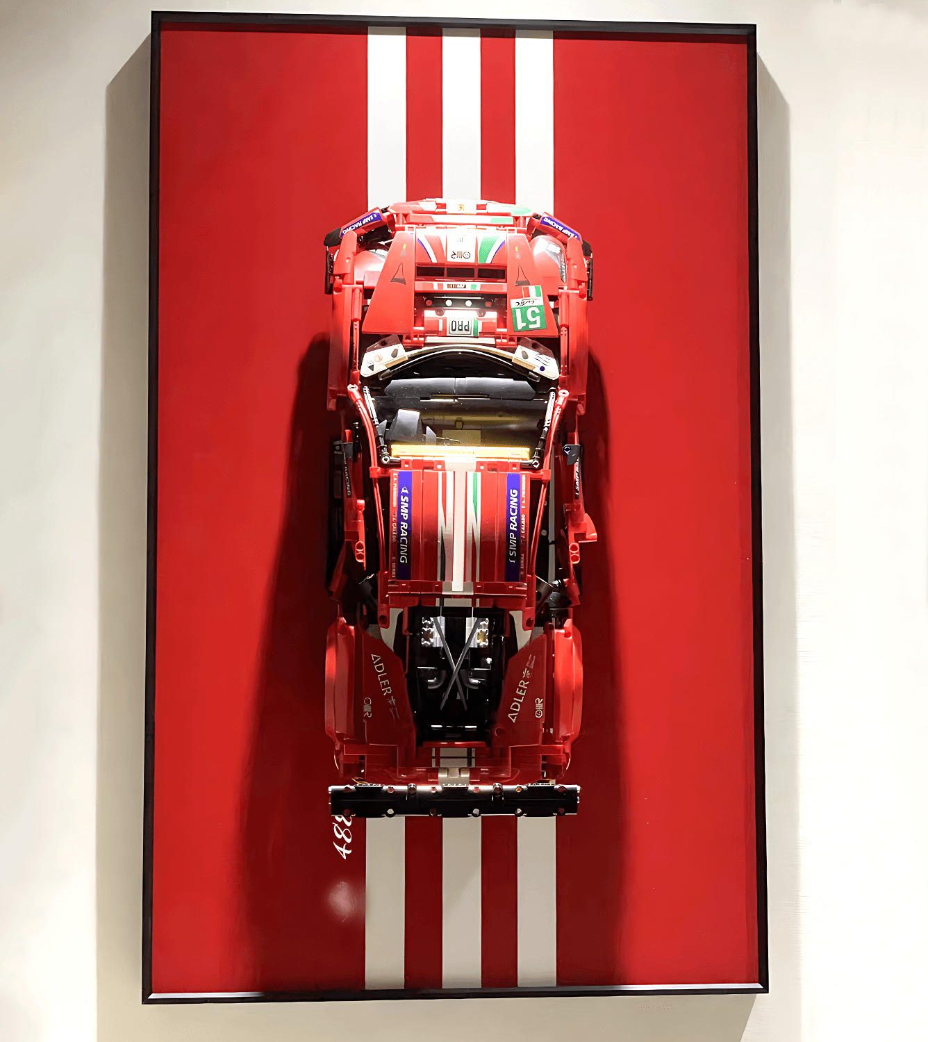 Display Wallboard for Lego Ferrari 488 GTE 42125 - ICUANUTY