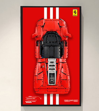 Display Wallboard for Lego 42143 Technic™ Ferrari Daytona SP3 - ICUANUTY