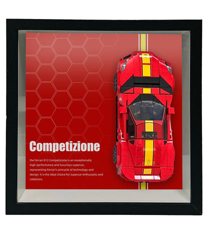 Display Frame for Lego Speed Champions 1970 Ferrari 812 M Toy Car 76914 Sports Red Race Car