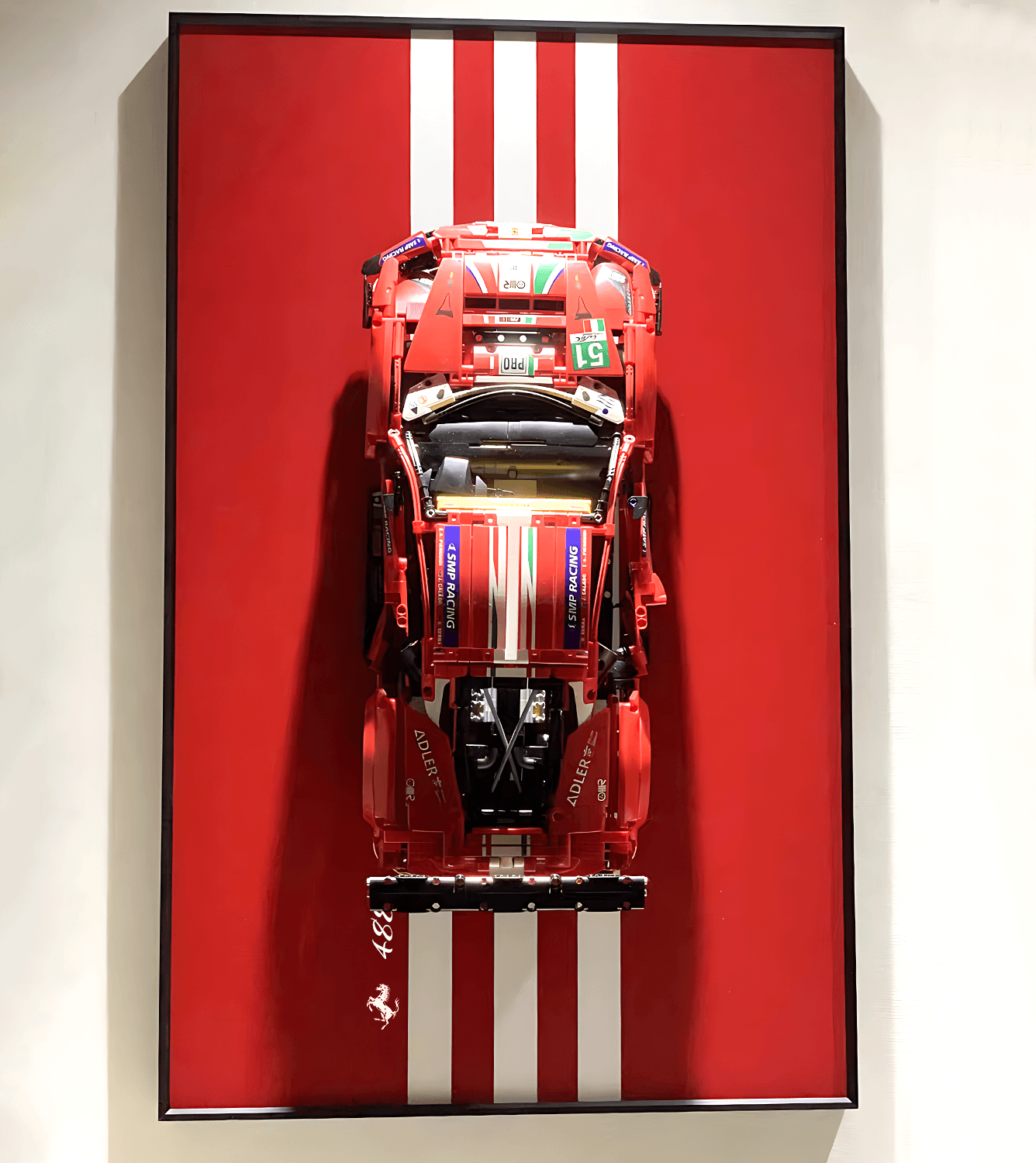 Display Wallboard for Lego Ferrari 488 GTE 42125 - ICUANUTY