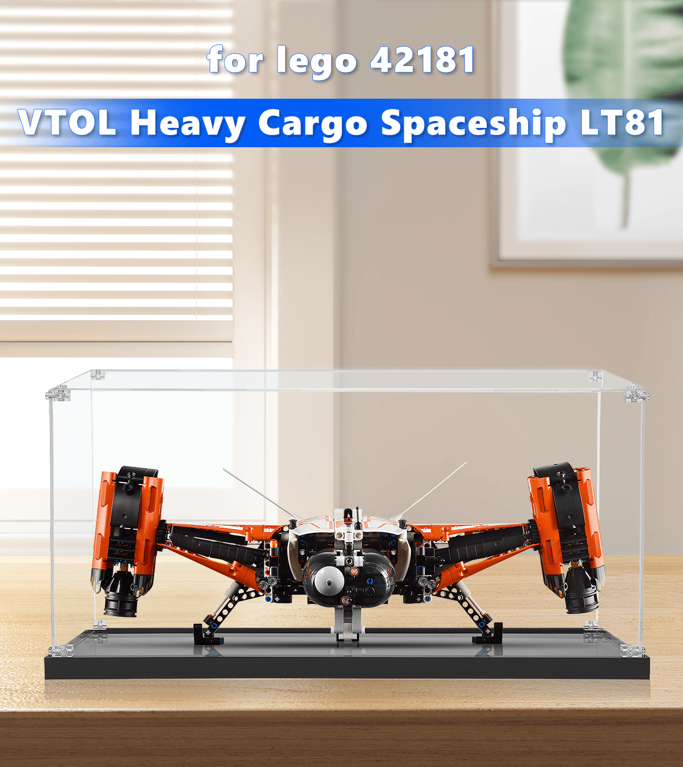 Display case for LEGO® Technic™ VTOL Heavy Cargo Spaceship LT81 (42181) - ICUANUTY