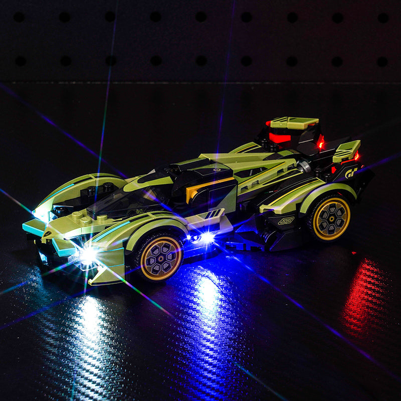 Light kit for Lego Speed Champions Lamborghini Lambo V12 Vision GT Super Car 76923