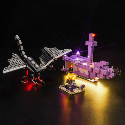 Light kit for Lego Minecraft The Ender Dragon and End Ship Building Set 21264