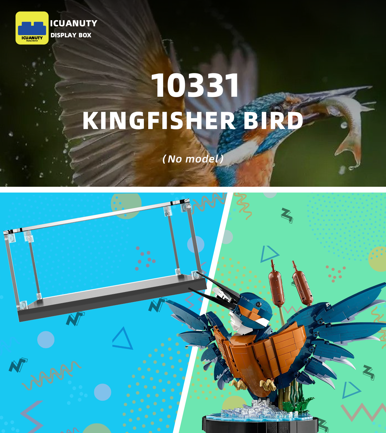 Display Case for Lego Kingfisher Bird 10331
