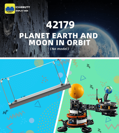 Display case for LEGO Technic Planet Earth and Moon in Orbit 42179