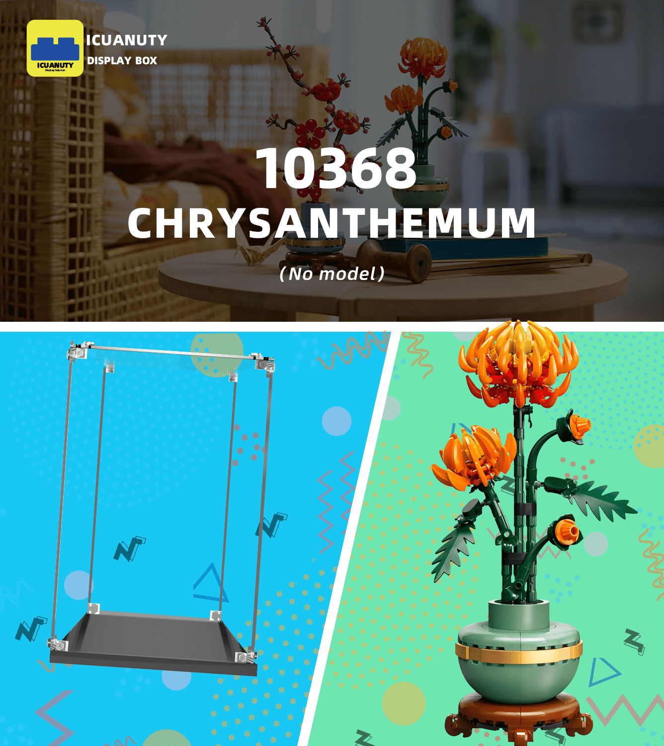 Display Case for LEGO Icons Chrysanthemum 10368