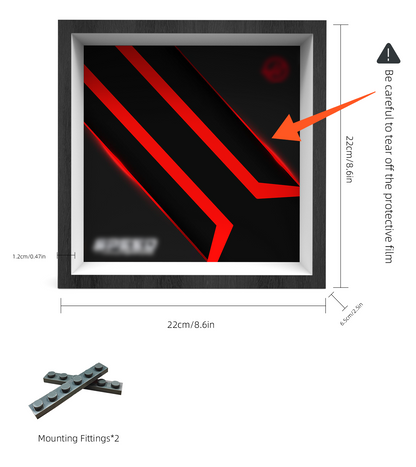 Car Wall Frame for LEGO MoneyGram Haas F1® Team VF-24 77250