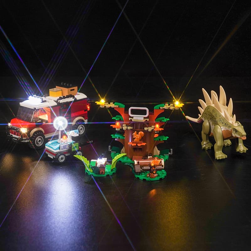 Light Kit for LEGO Jurassic World Dinosaur Missions: Stegosaurus Discovery 76965