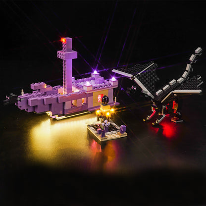 Light kit for Lego Minecraft The Ender Dragon and End Ship Building Set 21264