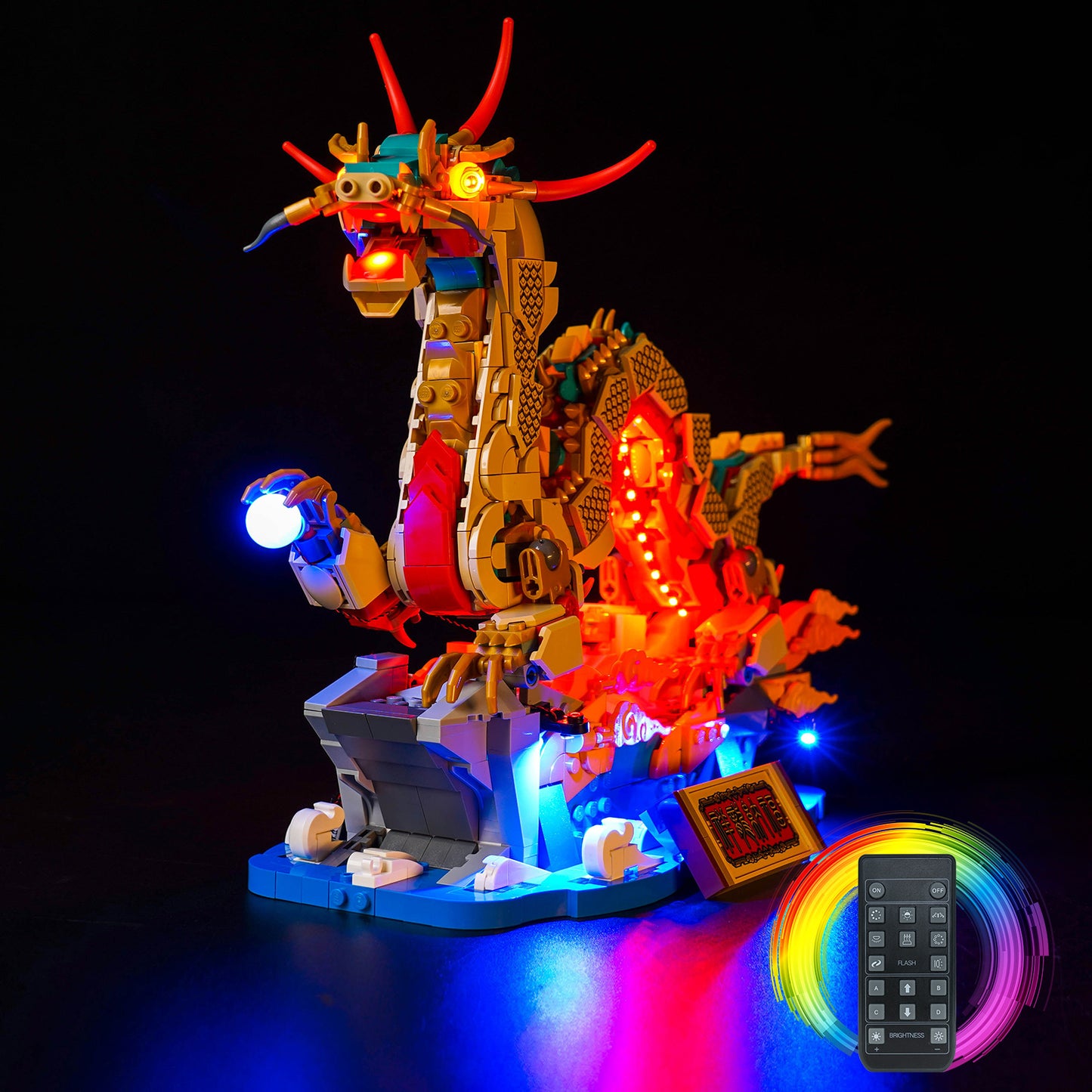 Light kit for Lego Spring Festival Auspicious Dragon Buildable Figure 80112