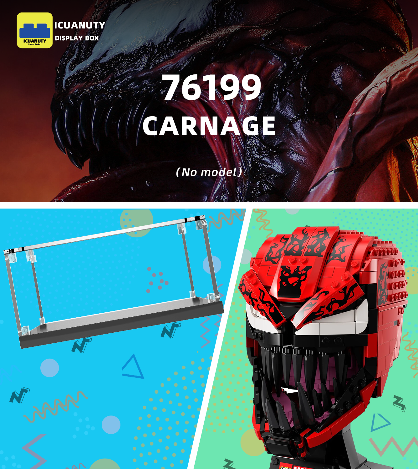 Display Case for Lego Marvel Carnage 76199
