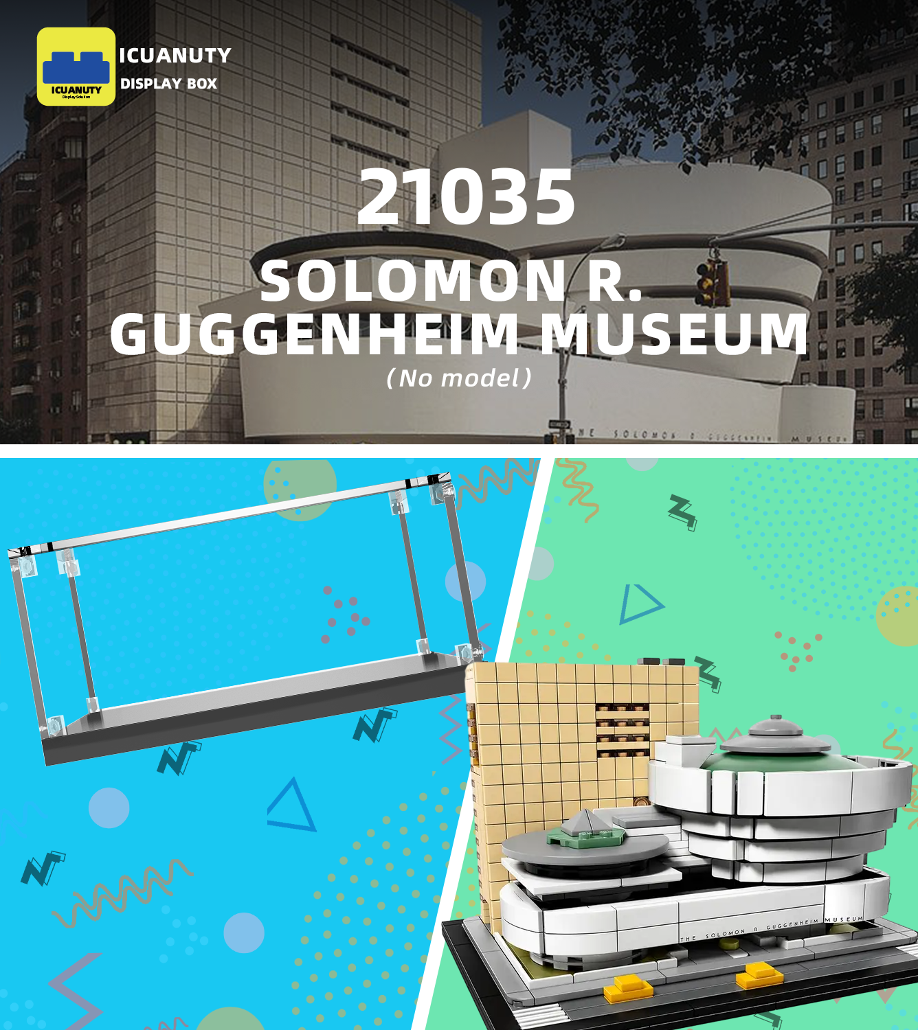 Display Case for Lego Solomon R. Guggenheim Museum 21035