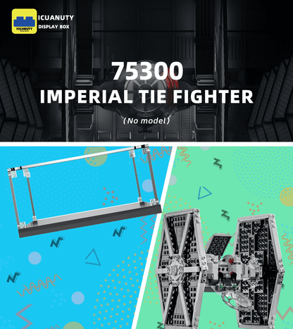 Display case for LEGO Iron Man Bust Imperial Tie Fighter 75300 - ICUANUTY