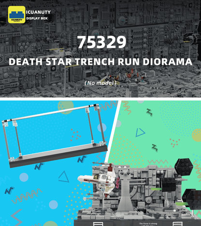 ICUANUTY-Display Case for Lego Star Wars Death Star Trench Run Diorama 75329/Death Star Trash Compactor Diorama 75339