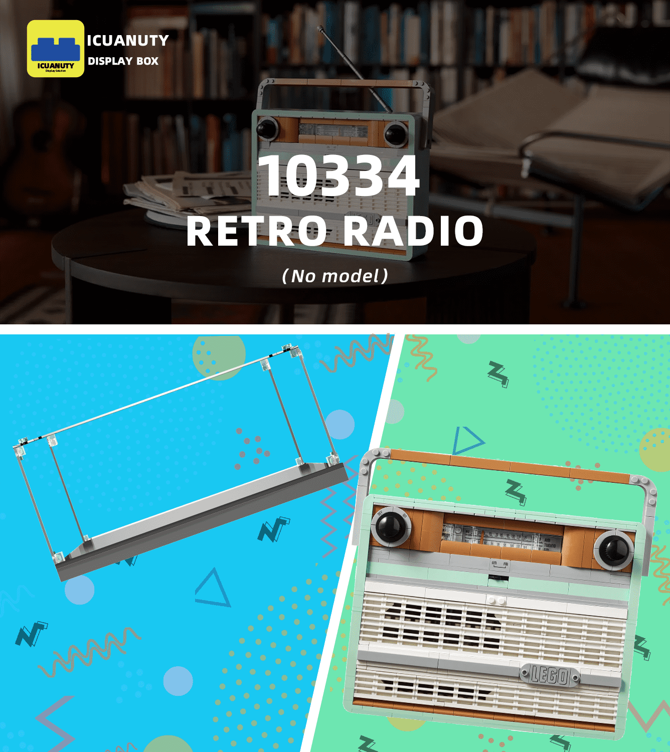 Display Case for LEGO Creator Retro Radio 10334