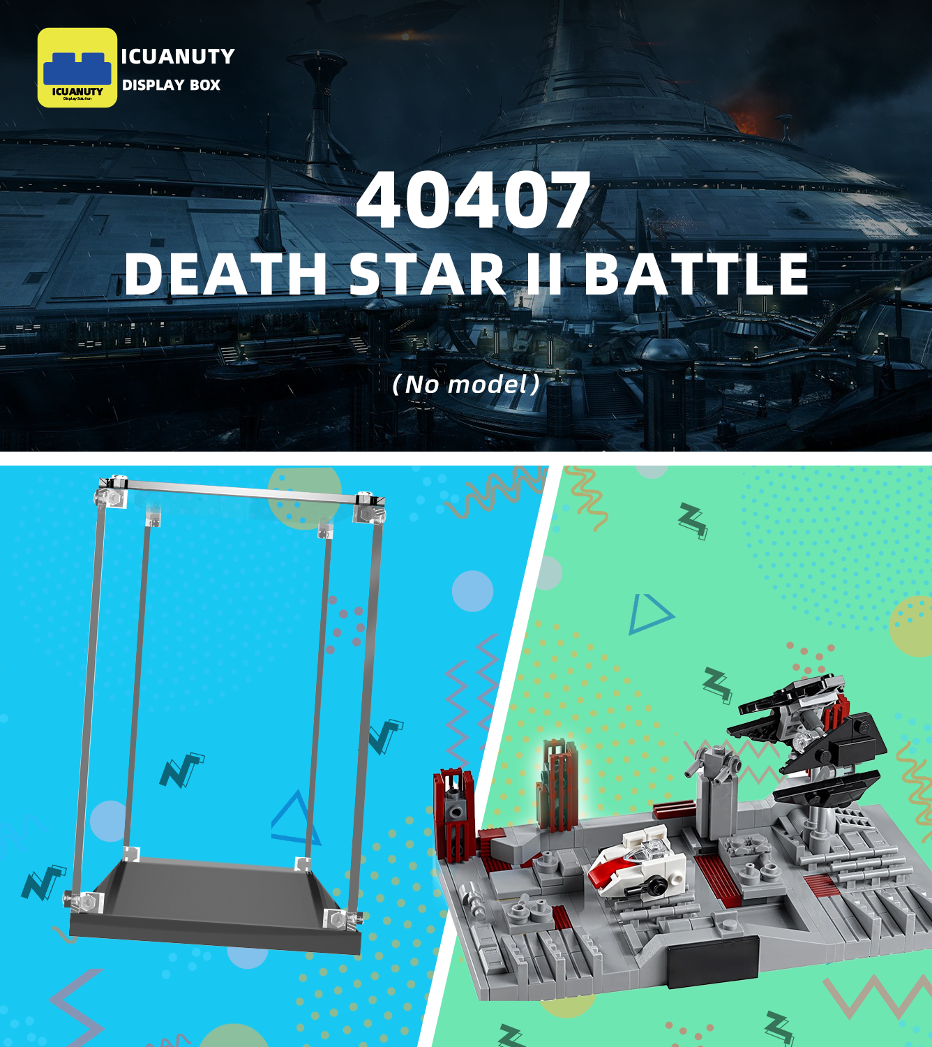 Display Case for Lego Death Star II Battle 40407