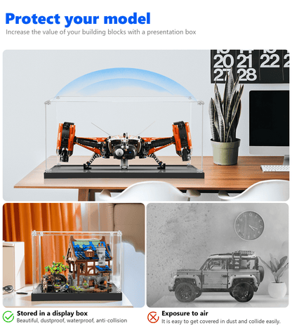 Display case for LEGO® Technic™ VTOL Heavy Cargo Spaceship LT81 (42181) - ICUANUTY